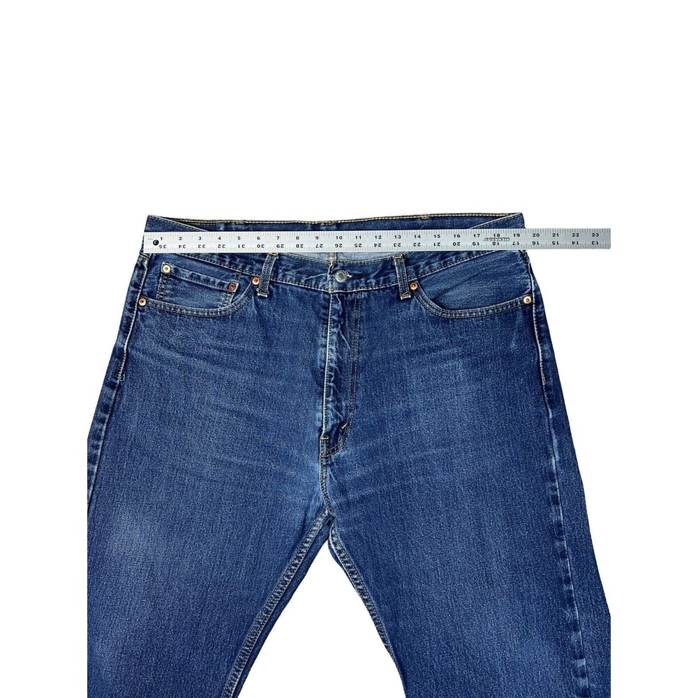 Levis 505 Jeans Mens Size 40x30 Blue Classic Straight Fit Denim Cotton Durable - Picture 6 of 12